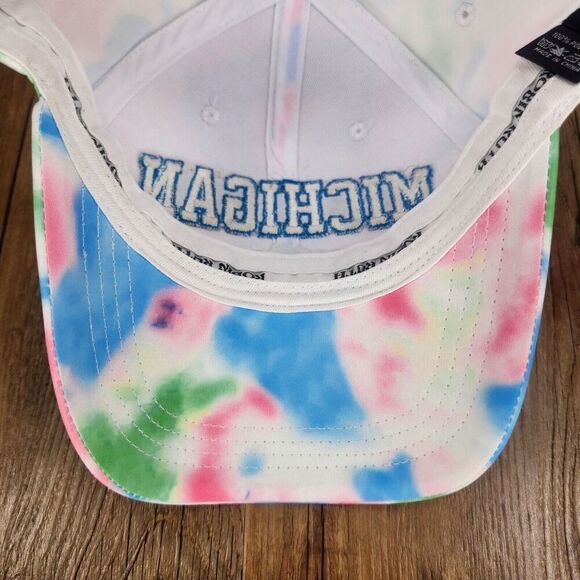 Robin Ruth Michigan Bubble Gum Tie Dye Hat Cap Blue Pink Colorful Pastels Design - Picture 8 of 10